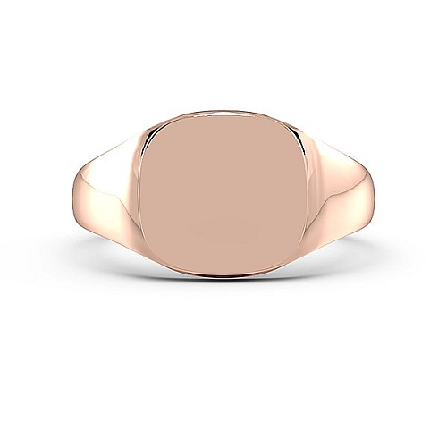 Rose Gold Cushion signet Wedding Rings & Bands