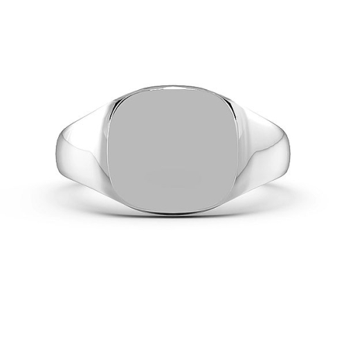 Cushion Signet Men's Plain Wedding Band