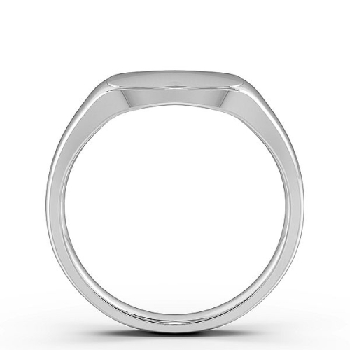 Cushion Signet Men's Plain Wedding Band