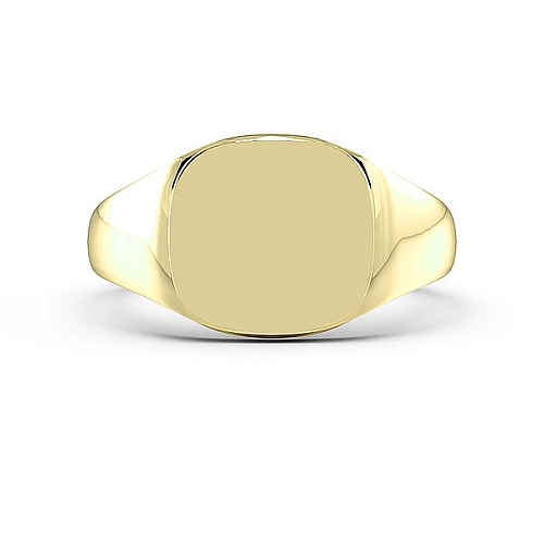 Yellow Gold Cushion signet Wedding Rings & Bands