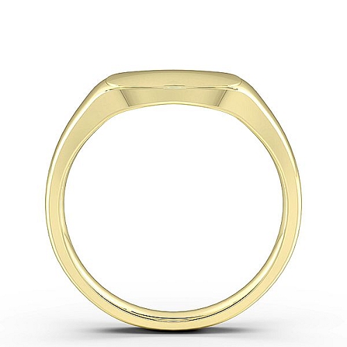 Yellow Gold Cushion signet Wedding Rings & Bands