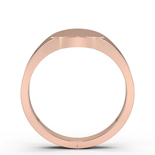 Rose Gold Oval signet ring Diamond Band Wedding Rings & Bands