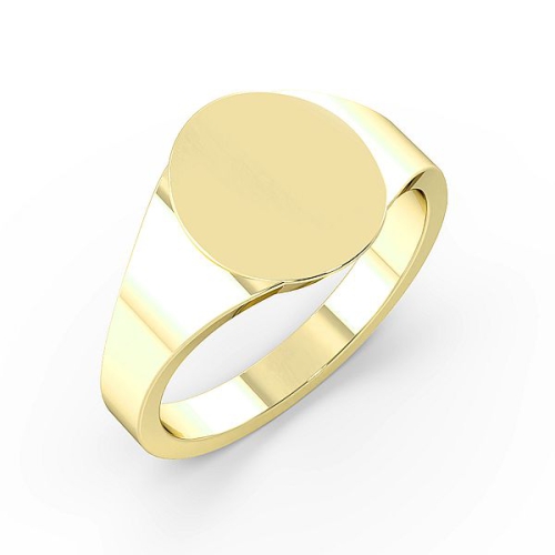 Yellow Gold Oval signet ring Wedding Rings & Bands