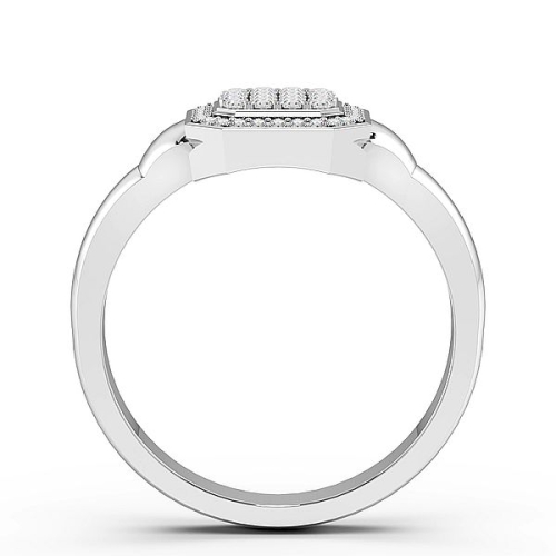 Pave Setting Round Orbital Unique Men's Wedding Bands Diamond Rings