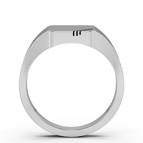 Square Line Signet Men's Plain Wedding Band