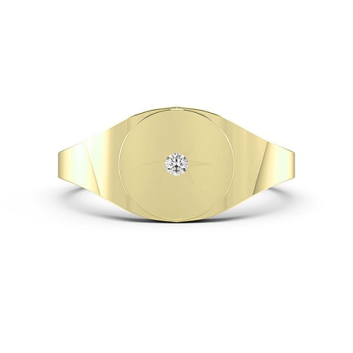 Pave Setting Round Yellow Gold Bursting star Diamond Rings