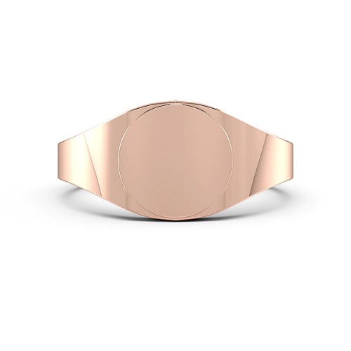 Rose Gold Round signet ring Diamond Band Wedding Rings & Bands