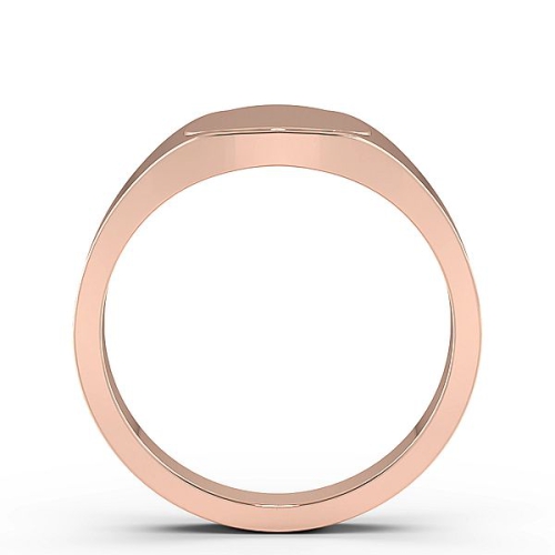 Rose Gold Round signet ring Diamond Band Wedding Rings & Bands