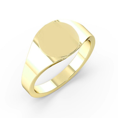 Yellow Gold Round signet ring Wedding Rings & Bands