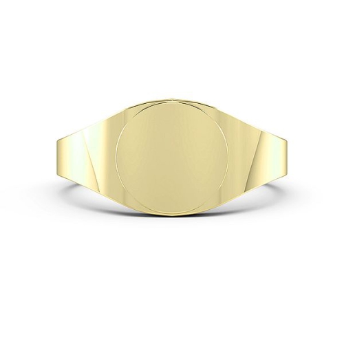 Yellow Gold Round signet ring Wedding Rings & Bands