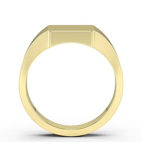 Yellow Gold Smooth corner square signet Wedding Rings & Bands