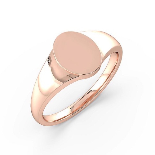 Rose Gold Unisex signet Diamond Band Wedding Rings & Bands