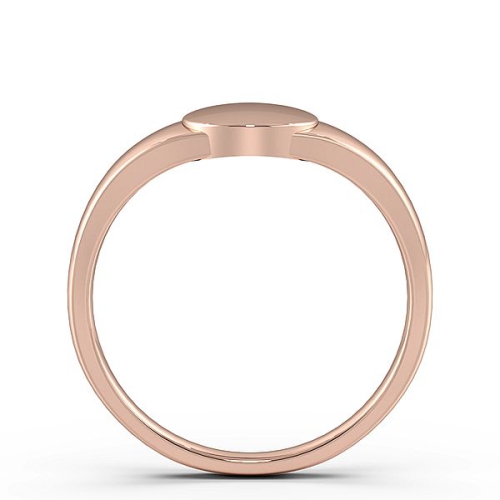 Rose Gold Unisex signet Diamond Band Wedding Rings & Bands