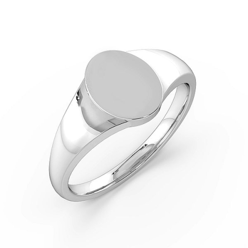 Unisex Signet Women's Plain Wedding Band