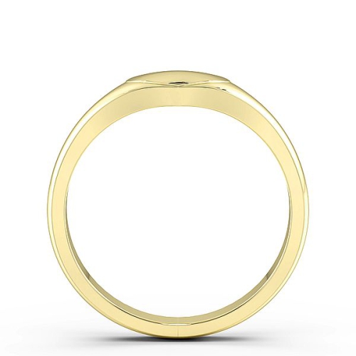 Yellow Gold Heart shaped signet Wedding Rings & Bands