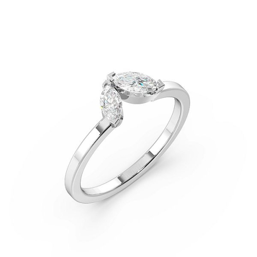 Buy Marquise 4 Prong Eligant Two Stone Diamond Ring - Abelini