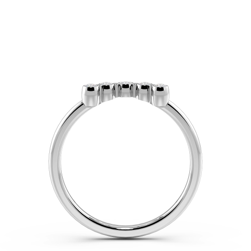 Bezel Setting Round Wishbone promise Naturally Mined Eternity Diamond Rings