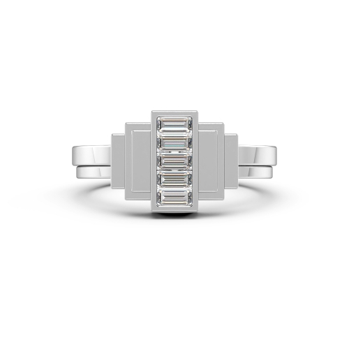 Channel Setting Baguette Unique Naturally Mined Diamond Engagement Rings