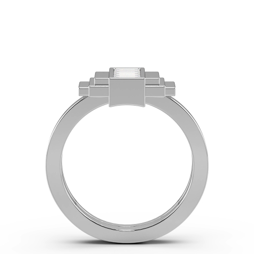 Channel Setting Baguette Unique Naturally Mined Diamond Engagement Rings