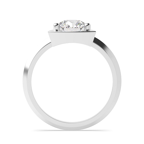 4 Prong Round Platinum Trillion minimalist Promise Engagement Rings