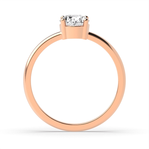 Oval Rose Gold luminous Minimalist Engagement Rings