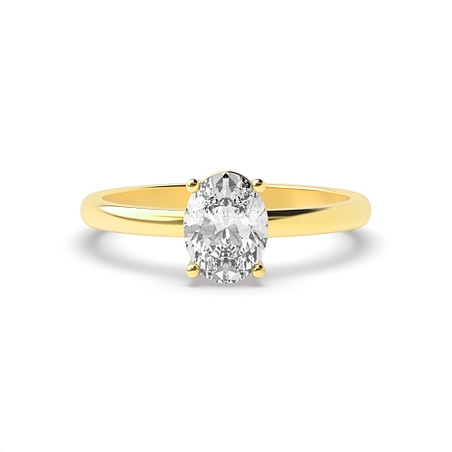 Oval Yellow Gold luminous Engagement Rings