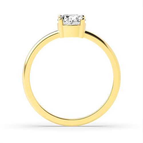 Oval Yellow Gold luminous Engagement Rings