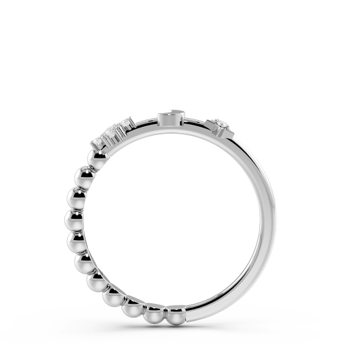 4 Prong Round Moon - star Naturally Mined Eternity Diamond Rings