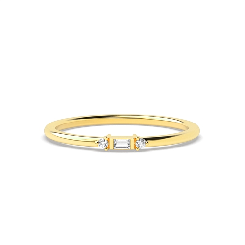 Yellow Gold Baguette petit Engagement Rings