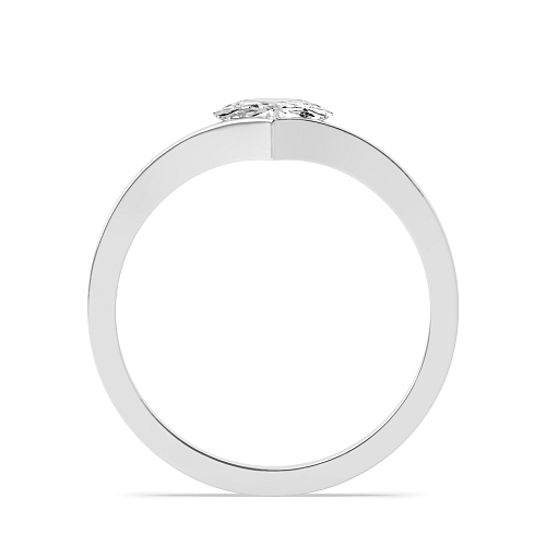 4 Prong Round Delicate Wishbone Solitaire Engagement Ring