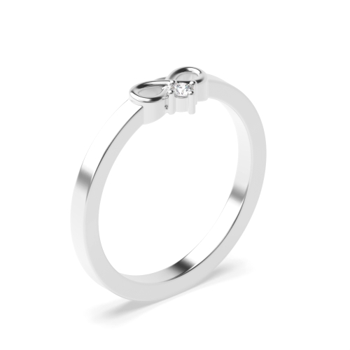 Infinity Solitaire Moissanite Engagement Rings