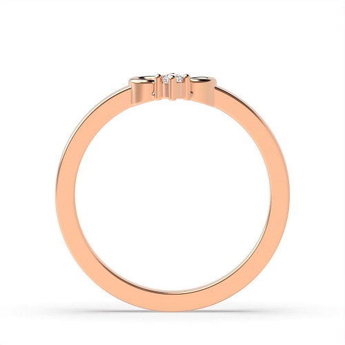 4 Prong Round Rose Gold Infinity Minimalist Engagement Rings
