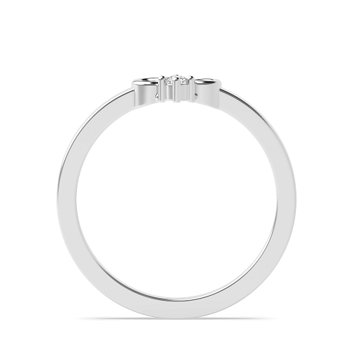 4 Prong Round Platinum Infinity Promise Engagement Rings