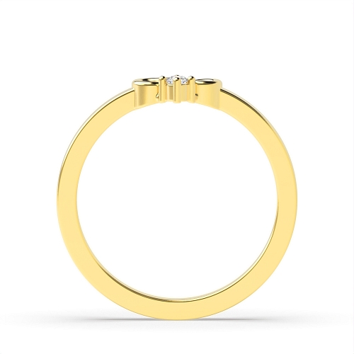 4 Prong Round Yellow Gold Infinity Engagement Rings