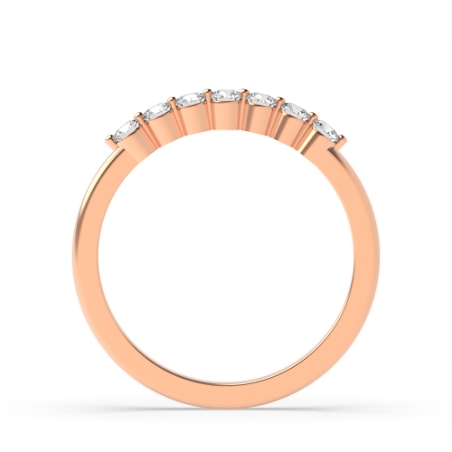4 Prong Round Rose Gold Delicate promise Eternity Diamond Rings