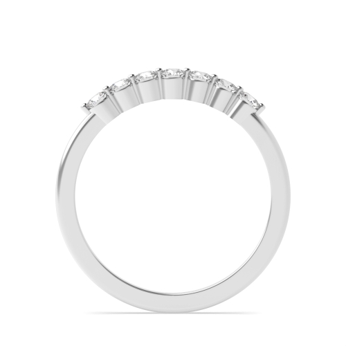 4 Prong Round Platinum Delicate promise Eternity Diamond Rings