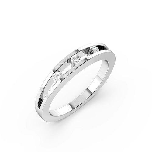 Buy Open Channel 3 Lab Grown Diamond Womens Lab Grown Diamond Wedding Rings - Abelini
