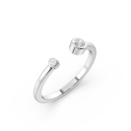 Bezel Setting Round Designer Diamond Rings