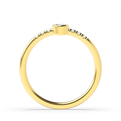 Round Yellow Gold Majestic Engagement Rings