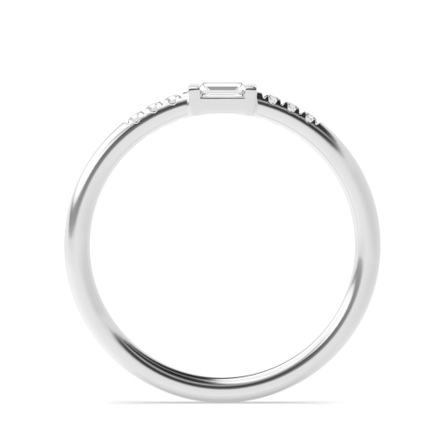 Channel Setting Baguette Petit Minimalist Engagement Rings