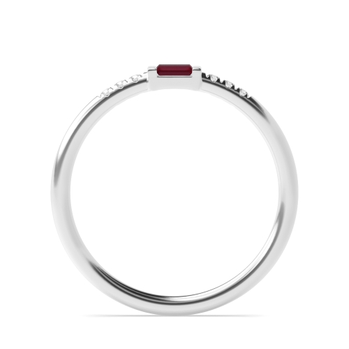 Baguette Petit Ruby Engagement Rings