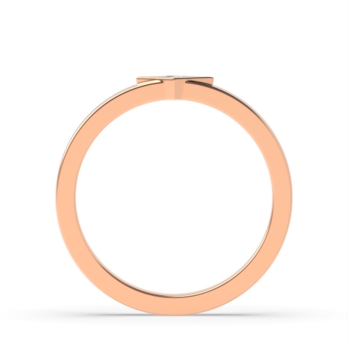 Bezel Setting Round Rose Gold Divine Minimalist Engagement Rings