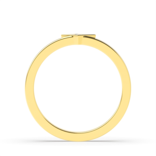 Bezel Setting Round Yellow Gold Divine Engagement Rings