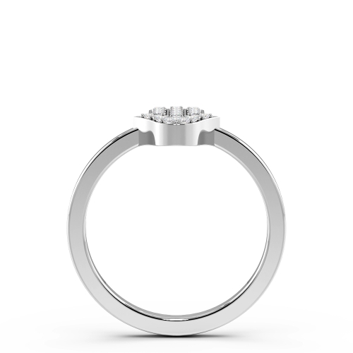 Pave Setting Round Hamsa Diamond Rings