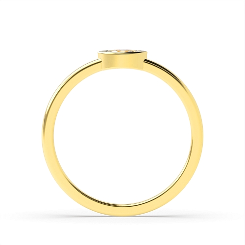 Bezel Setting Marquise Yellow Gold Minimalist Engagement Rings