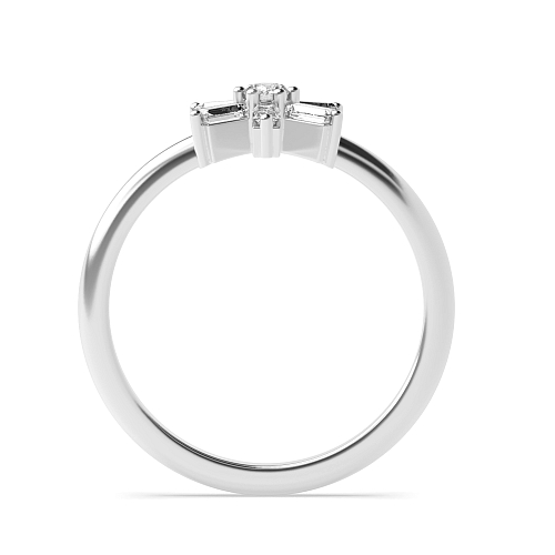 Baguette Flower minimalist Minimalist Engagement Rings