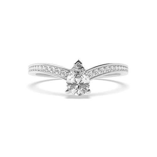 Prong Pear Ethereal Engagement Rings