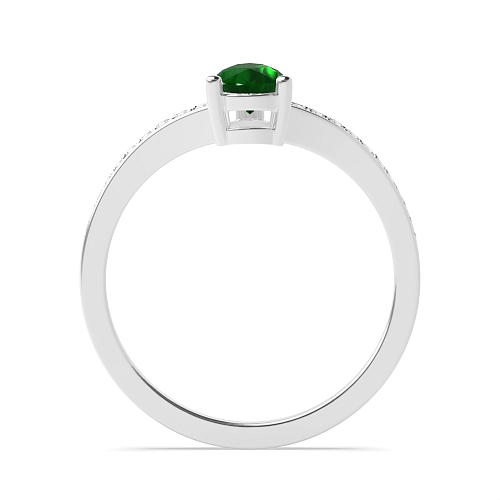 Prong Pear Ethereal Emerald Unusual Engagement Rings