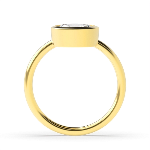 Oval Yellow Gold Petit Minimalist Engagement Rings
