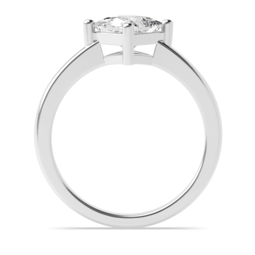Princess N-W-E-S Solitaire Diamond Ring